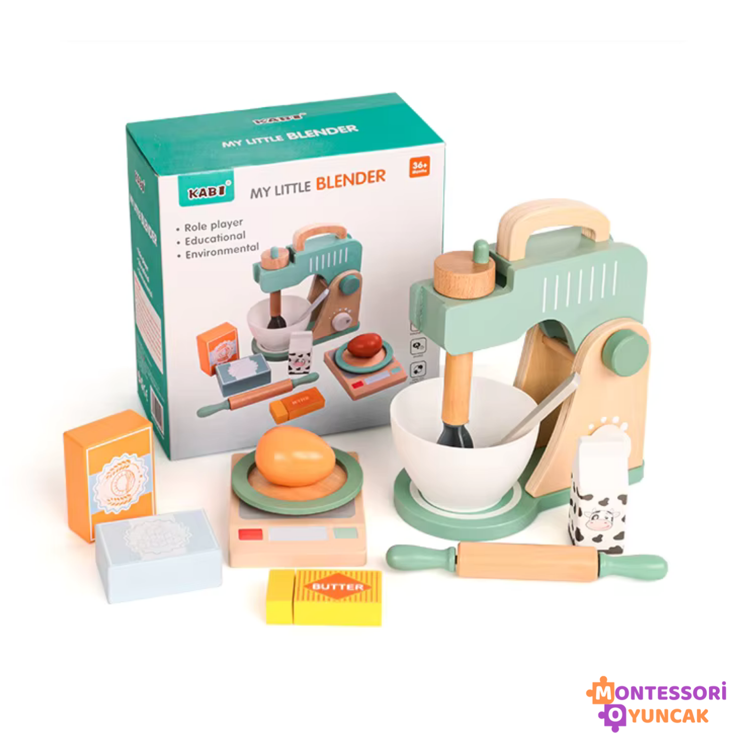Wooden Blender Set