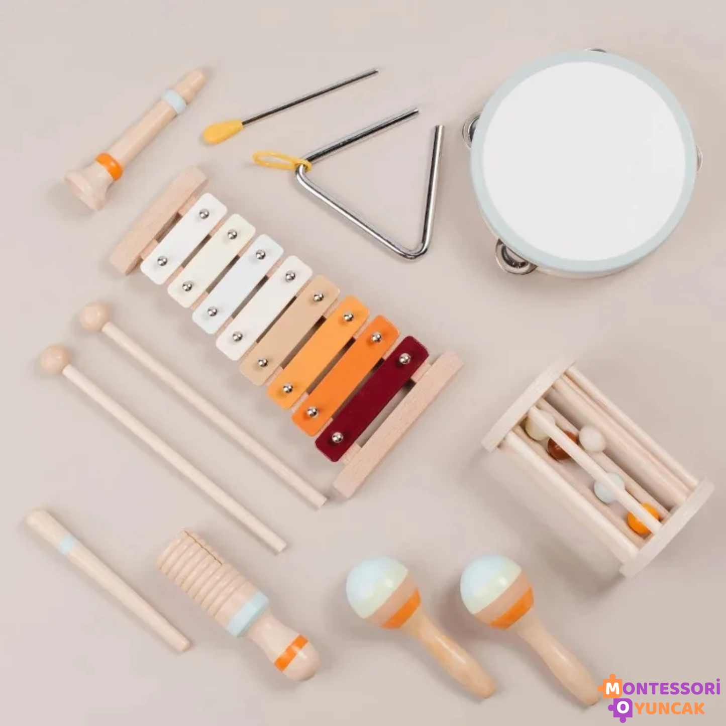 Wooden Musical Instrument Set-7 Pieces
