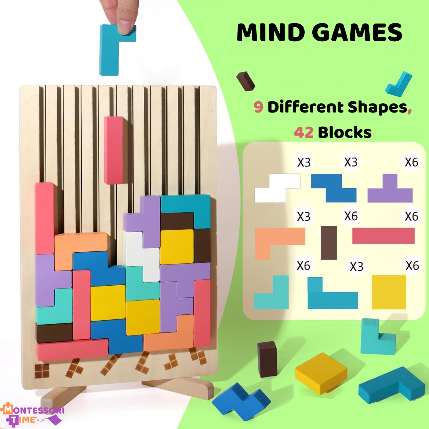 Montessori Wooden Tetris