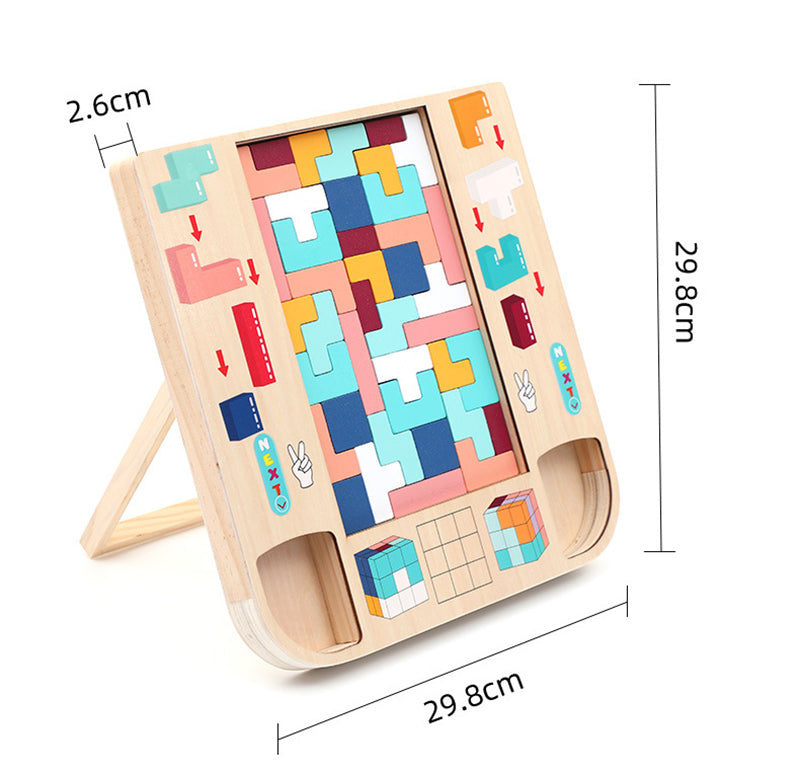 Montessori Wooden Tetris Game
