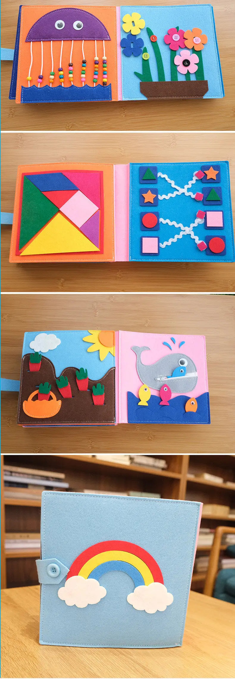 Montessori Educational Felt Book Montessori