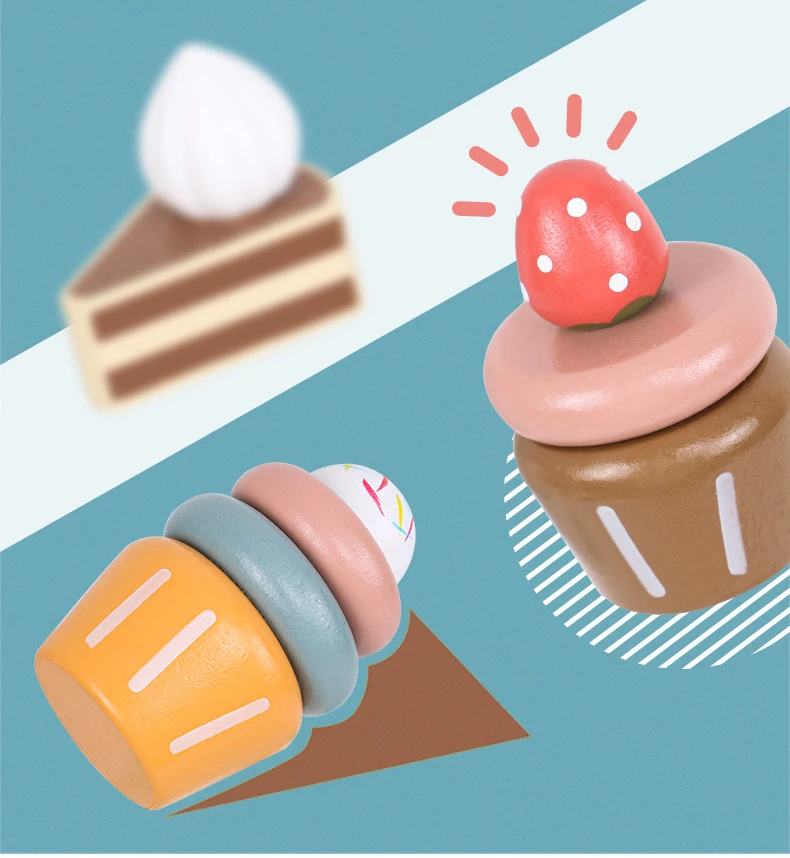 Wooden Cake Set