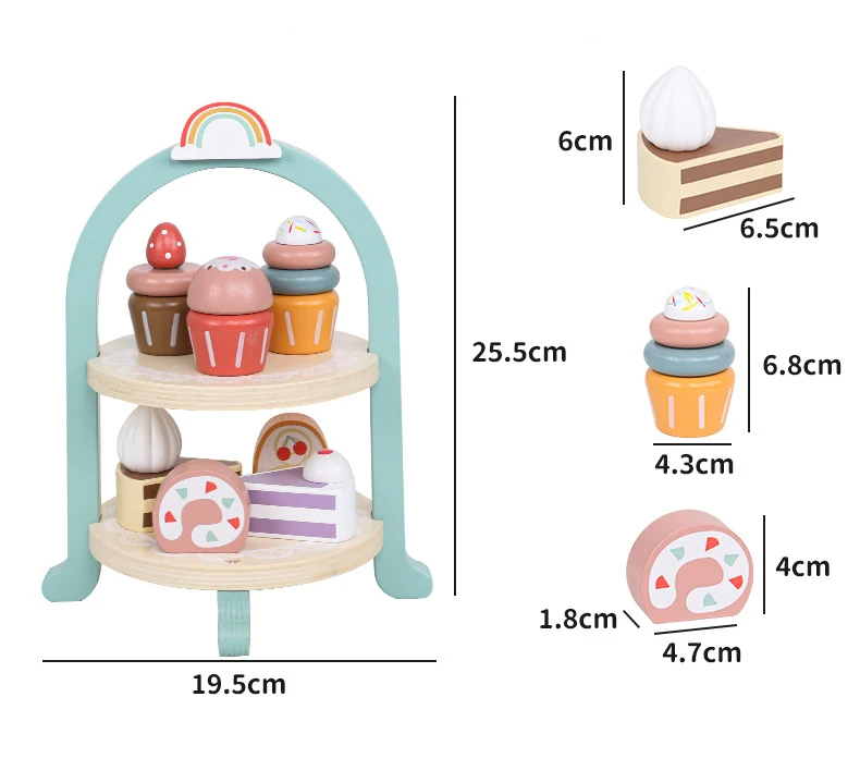 Wooden Cake Set