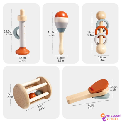 Wooden Instrument Set-5 Pieces