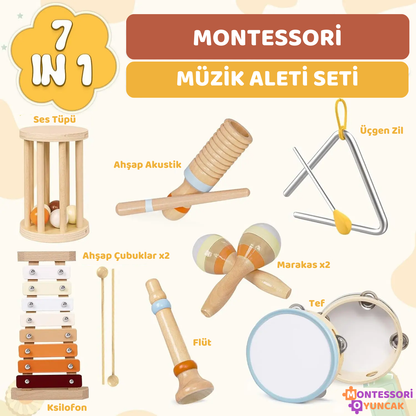 Wooden Musical Instrument Set-7 Pieces