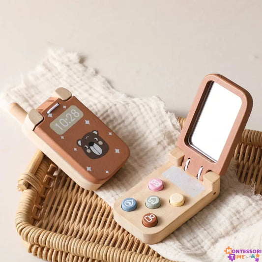 My First Montessori Wooden Phone Montessori Time