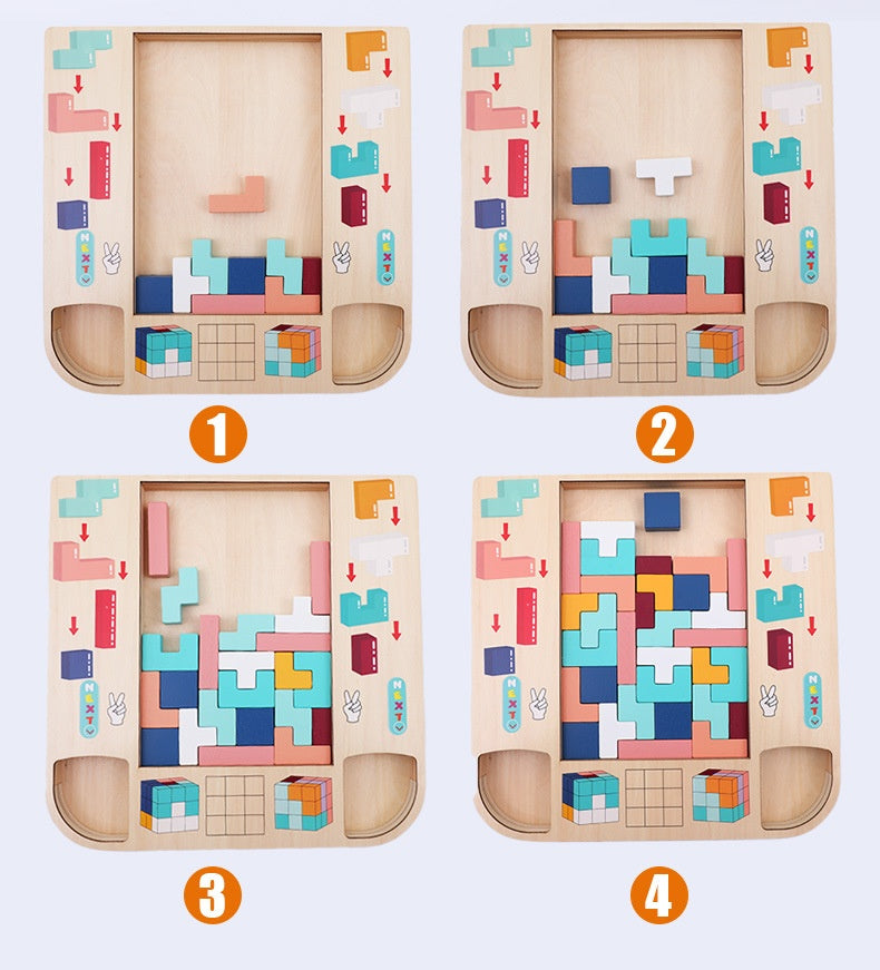 Montessori Wooden Tetris Game