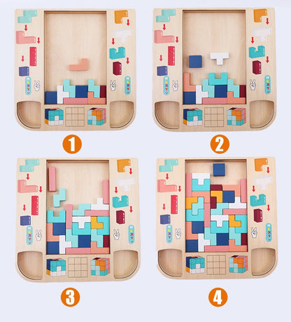 Montessori Wooden Tetris Game