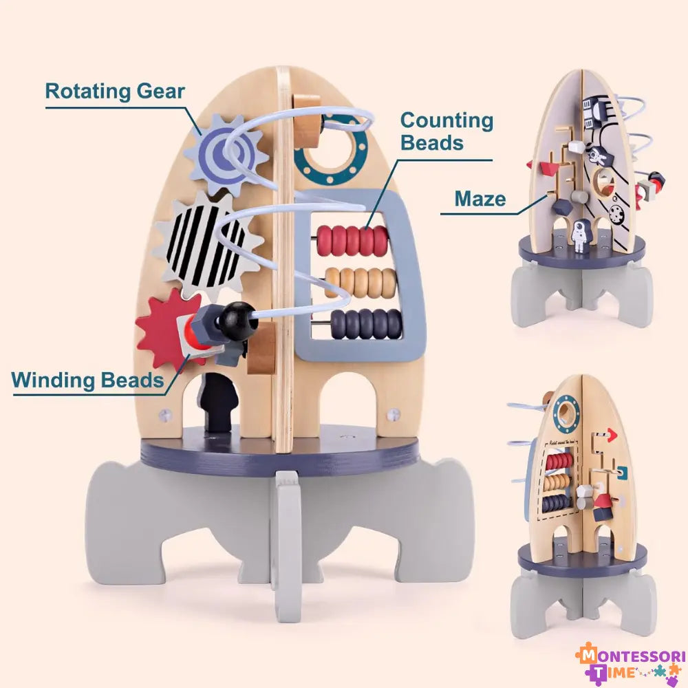 Montessori Wooden Rocket Montessori Time