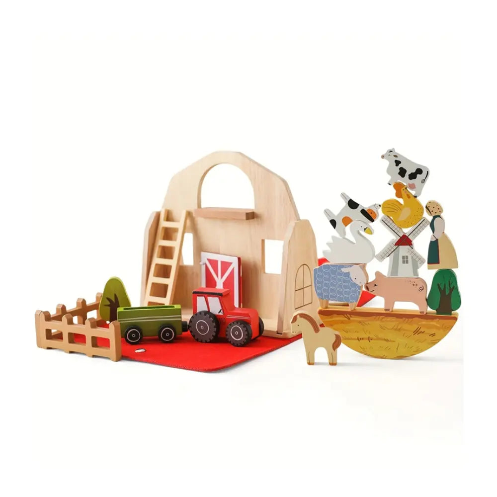 Wooden Farm Set Montessori