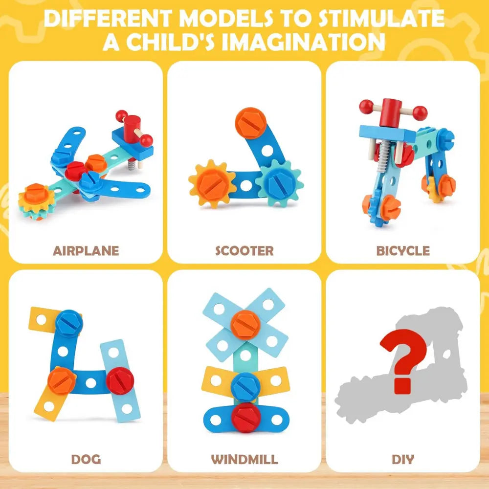 Wooden Handheld Repair Tool Box Puzzle Toy Montessori