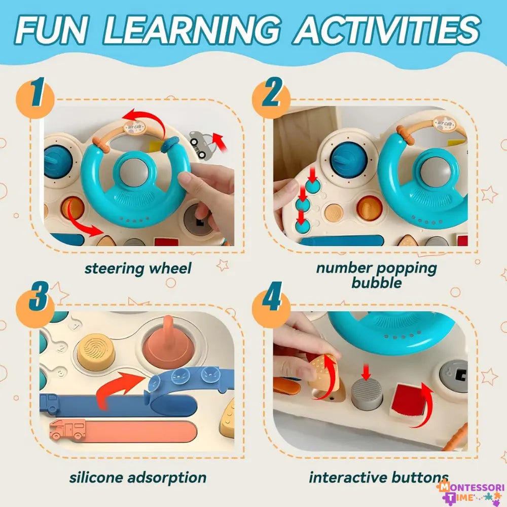 Educational Steering Wheel Montessori Time