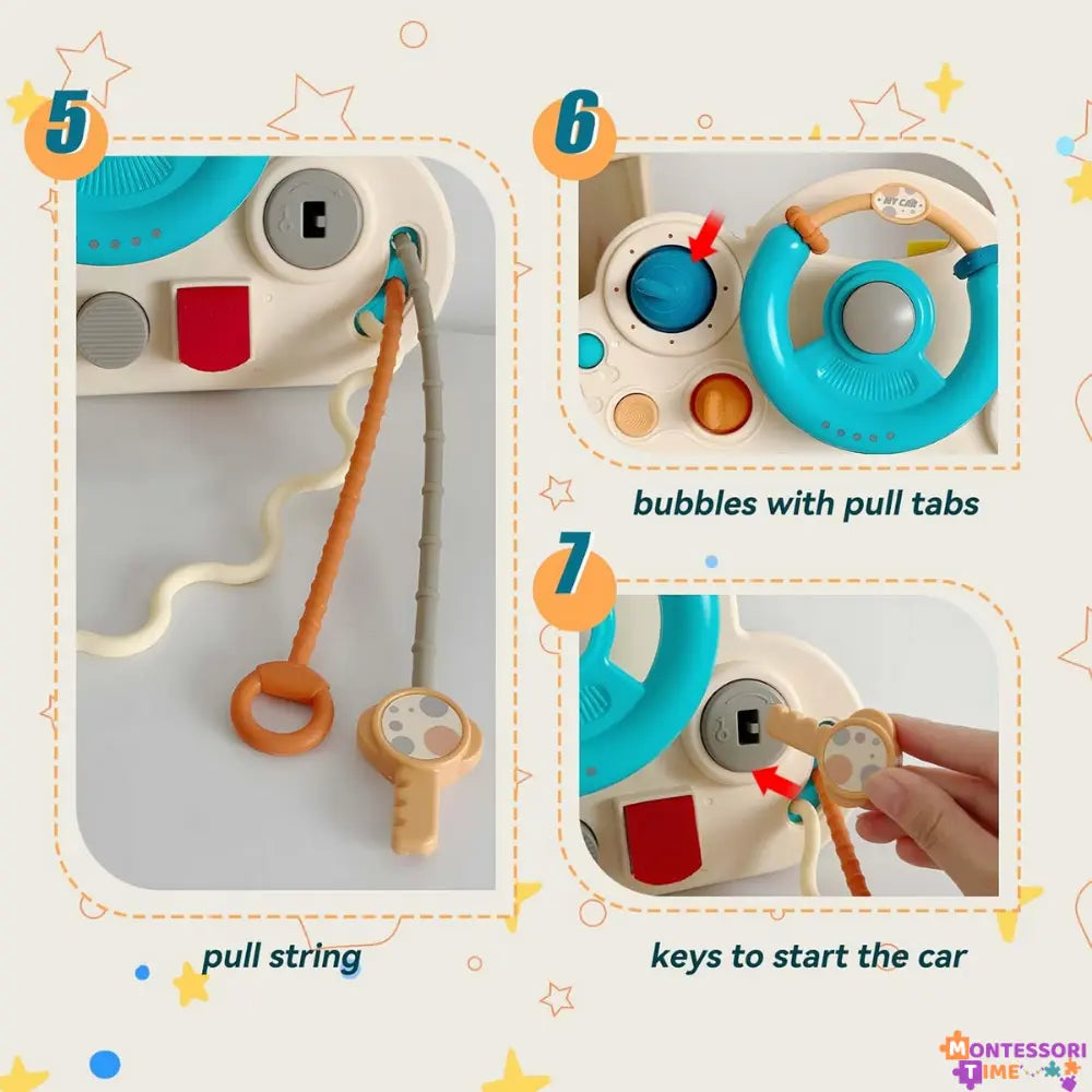 Educational Steering Wheel Montessori Time