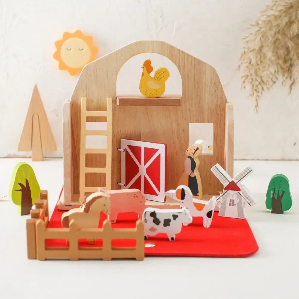 Wooden Farm Set Montessori