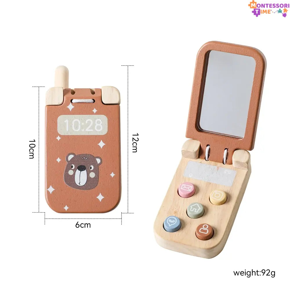 My First Montessori Wooden Phone Montessori Time