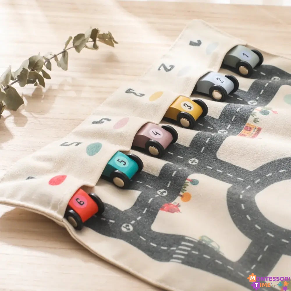 Wooden Car Racing Set Montessori Time