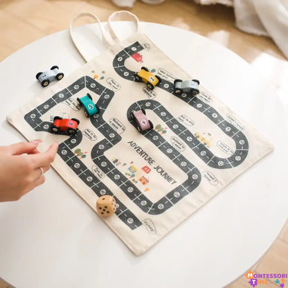 Wooden Car Racing Set Montessori Time