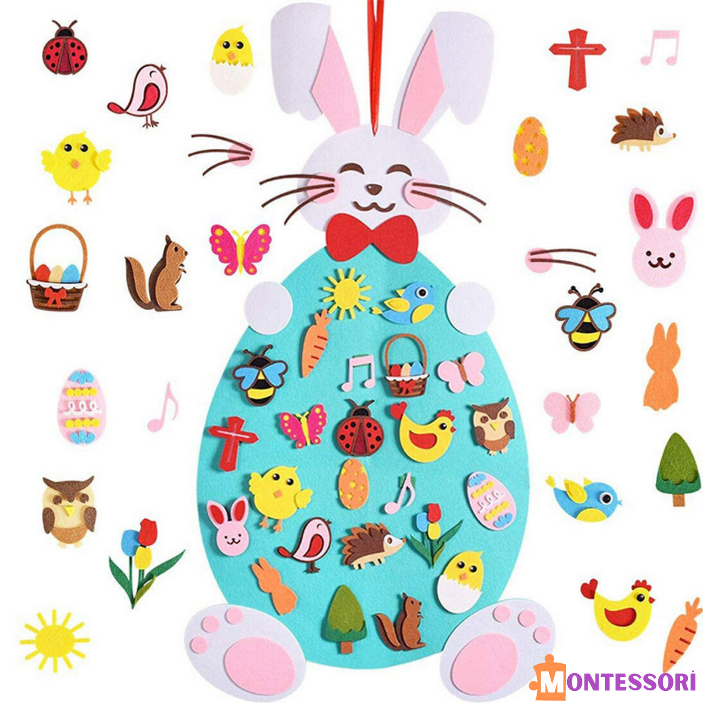 Montessori Cute Felt Rabbit