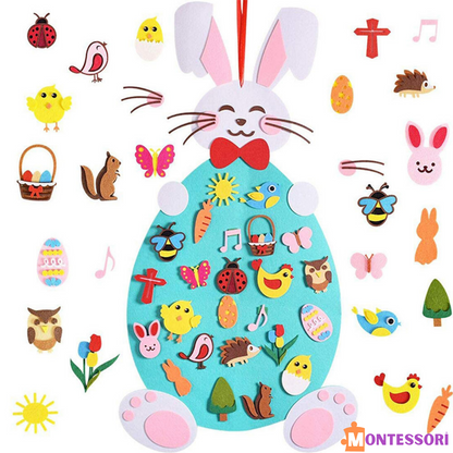 Montessori Cute Felt Rabbit