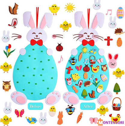 Montessori Cute Felt Rabbit