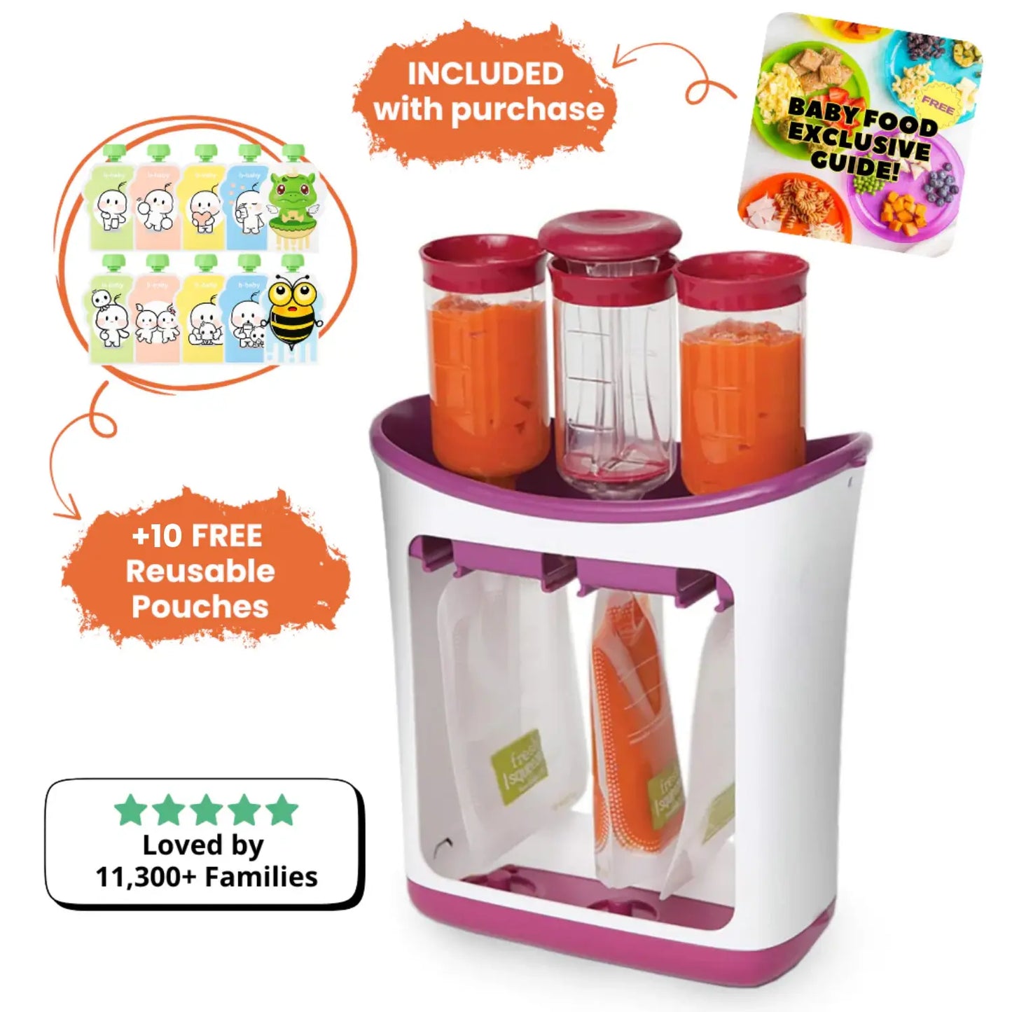 Homemade Pouch Maker-Fresh Baby Food in Seconds