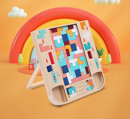 Montessori Wooden Tetris Game