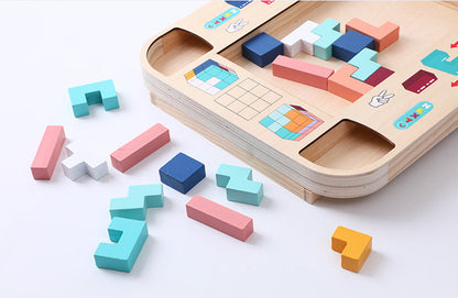 Montessori Wooden Tetris Game