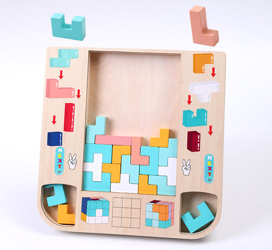 Montessori Wooden Tetris Game