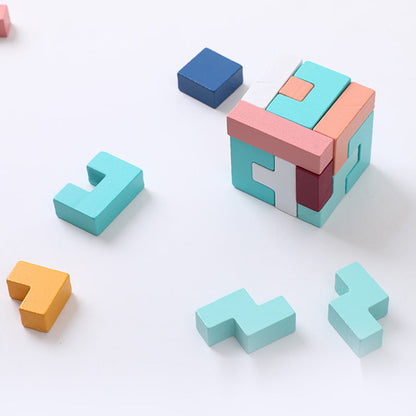 Montessori Wooden Tetris Game