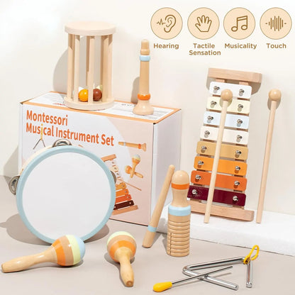 Wooden Musical Instrument Set-7 Pieces Montessori