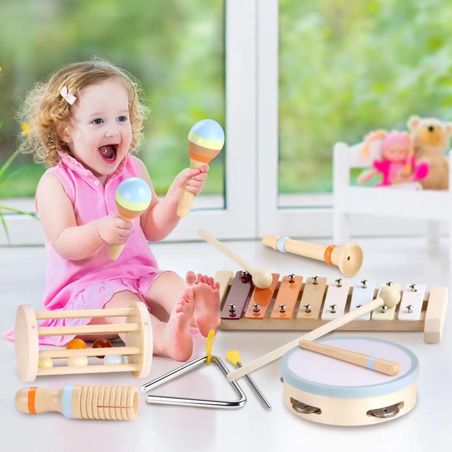 Wooden Musical Instrument Set-7 Pieces Montessori