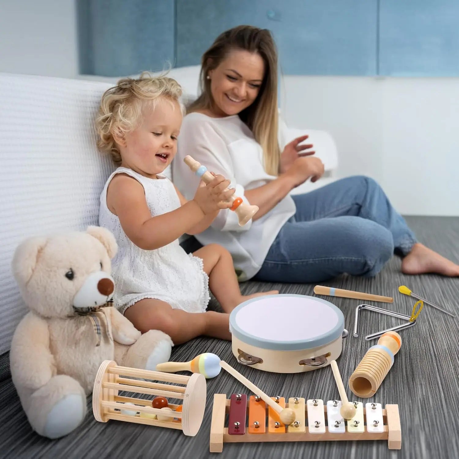 Wooden Musical Instrument Set-7 Pieces Montessori