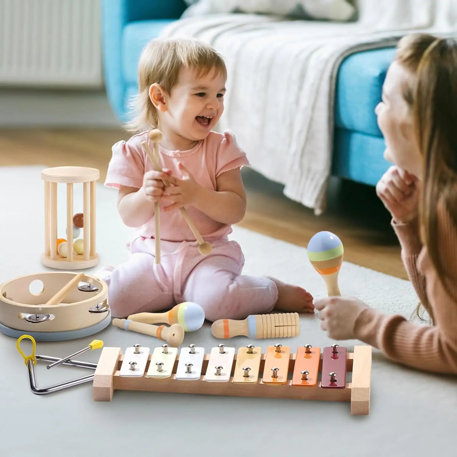 Wooden Musical Instrument Set-7 Pieces Montessori