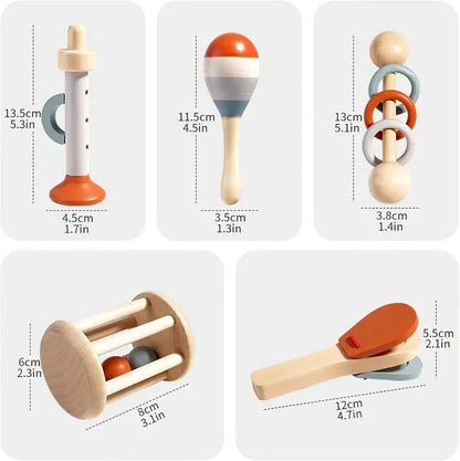 Wooden Instrument Set-5 Pieces Montessori