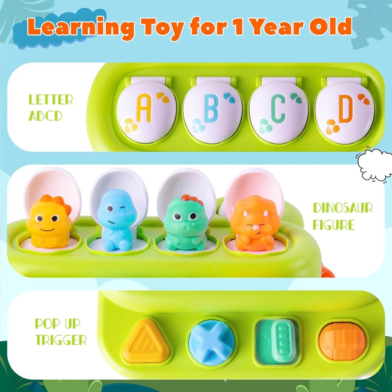 Sensory Dinosaur Toy Montessori