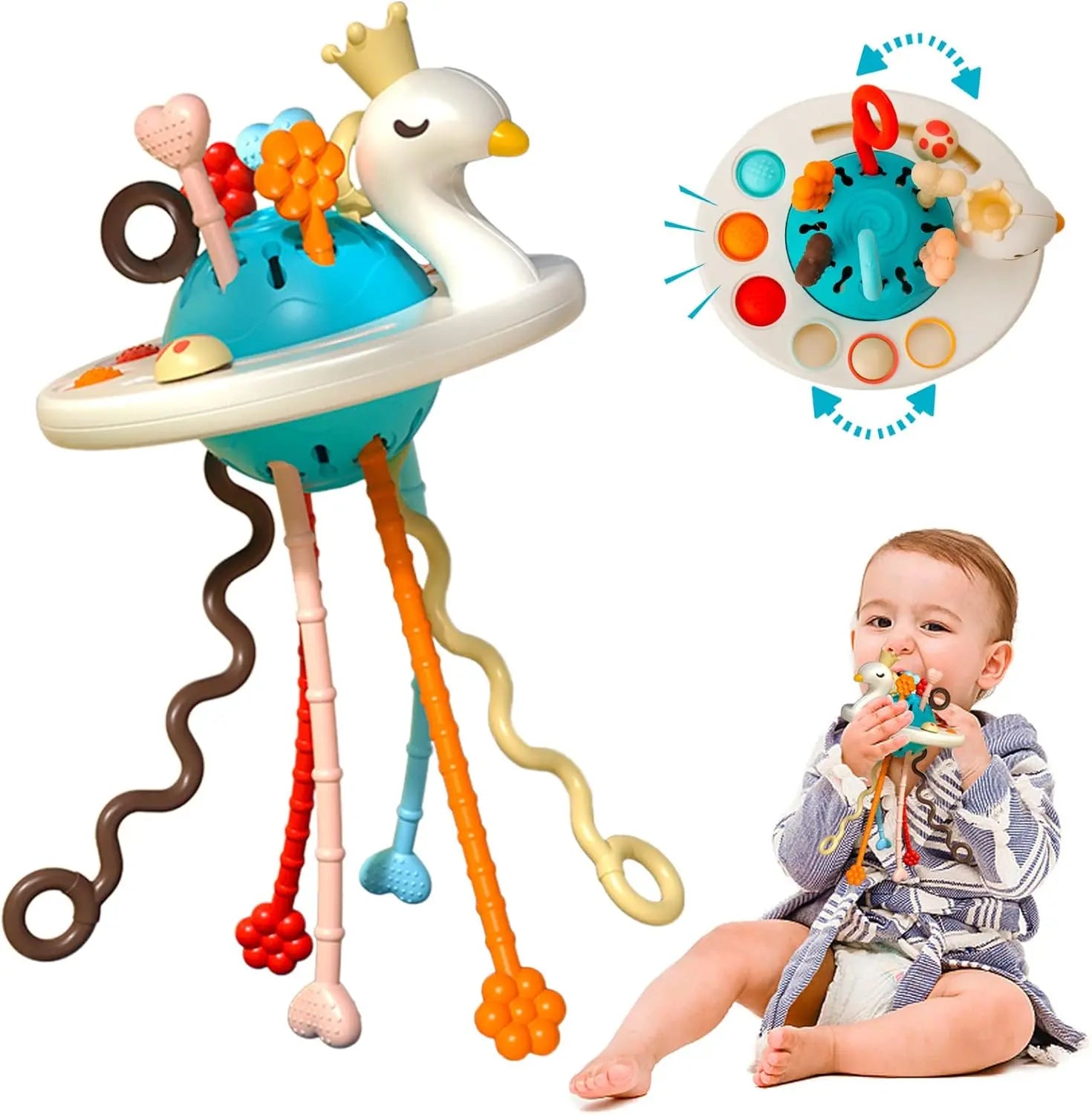 Montessori Princess Swan Pull Toy Montessori