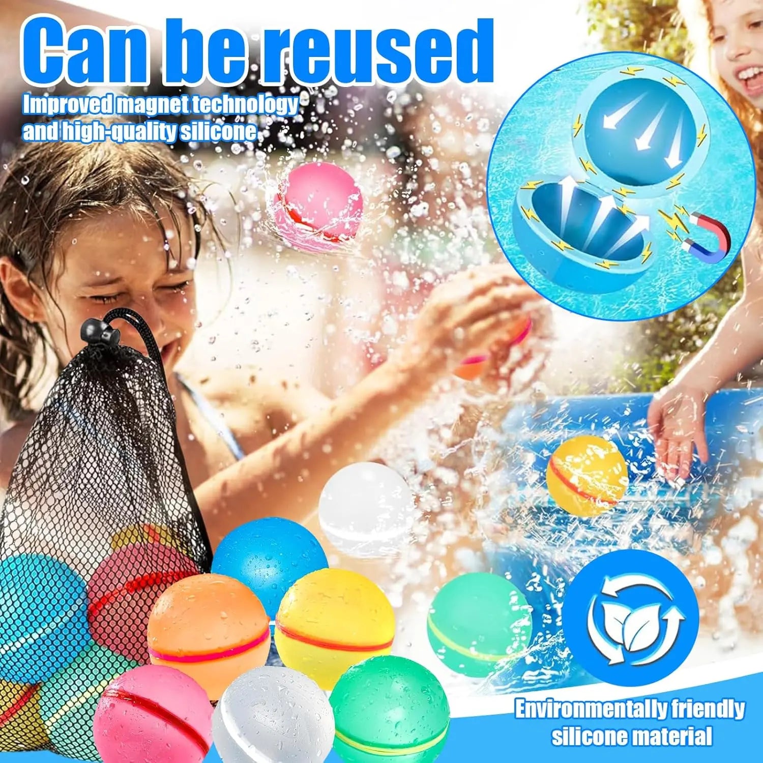 Montessori Fillable Water Balloons, 12 Pieces Montessori