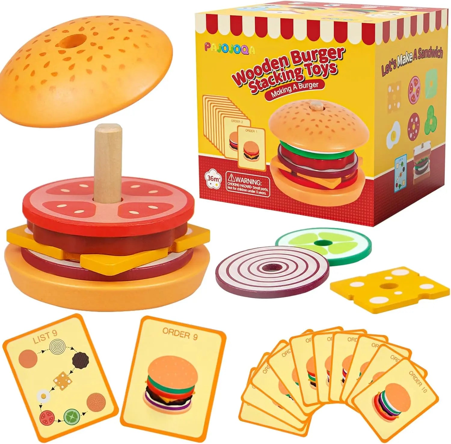 Wooden Montessori Fast Food Puzzle Montessori