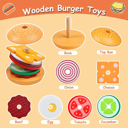 Wooden Montessori Fast Food Puzzle Montessori