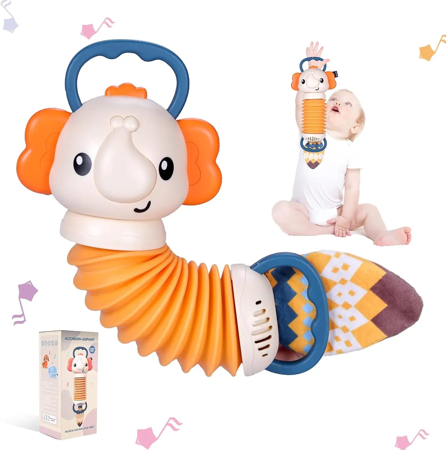 Elephant Accordion Baby Toys Montessori Time