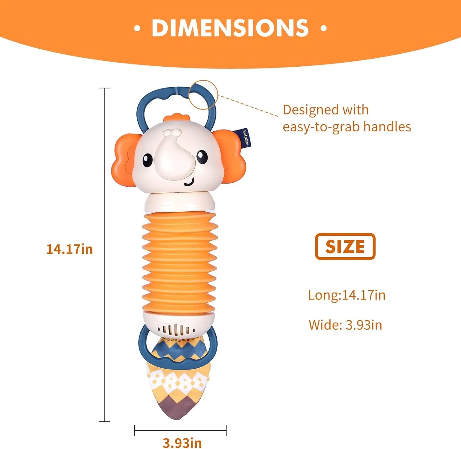 Elephant Accordion Baby Toys Montessori Time