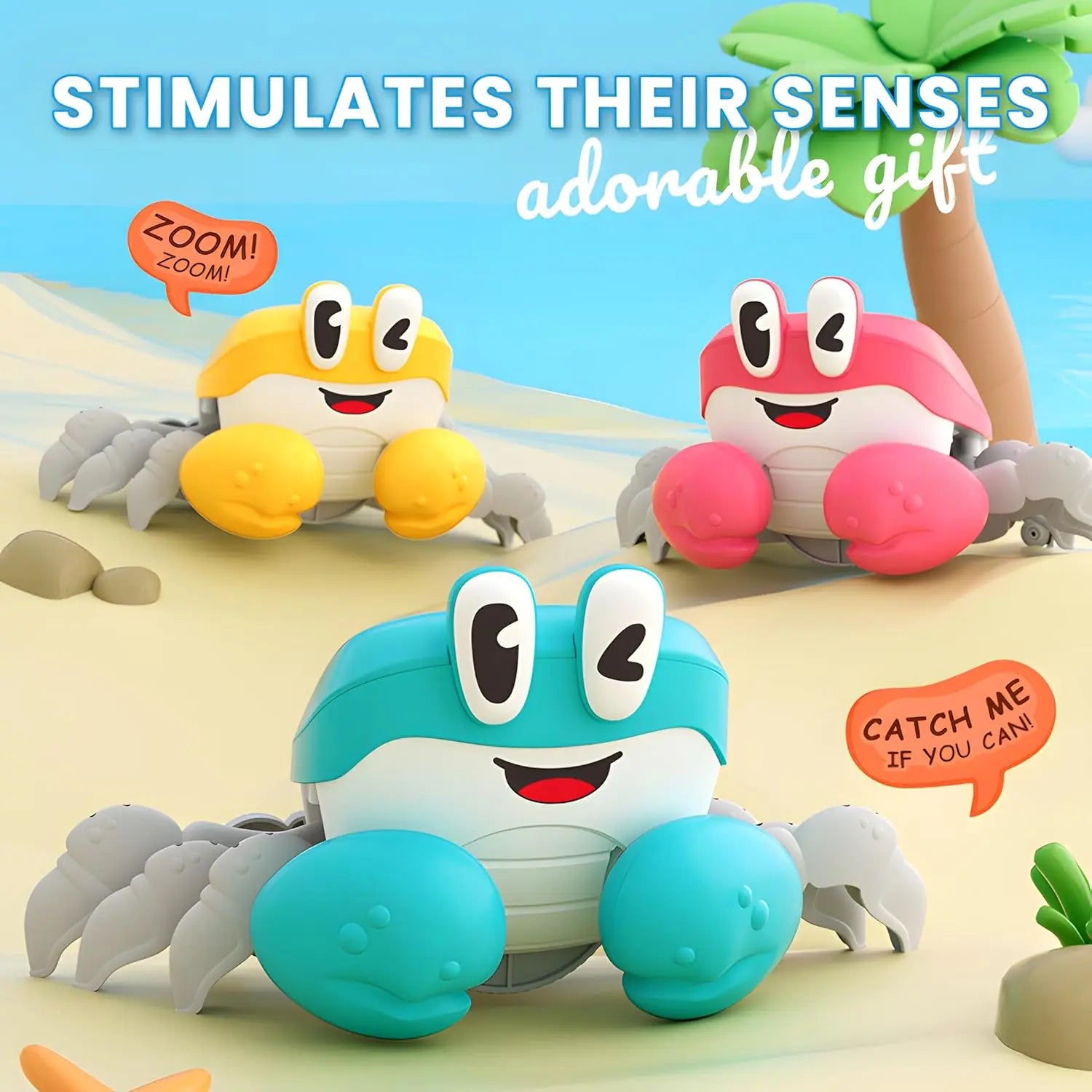 Crab Tummy Time Toys Montessori Time