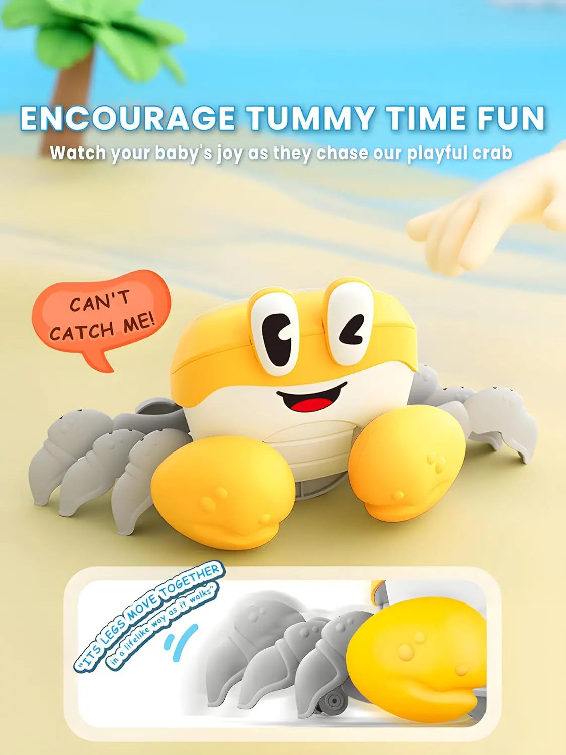 Crab Tummy Time Toys Montessori Time