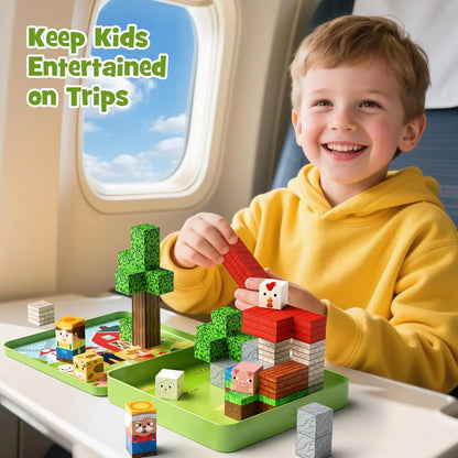 49 Pcs Farm Animals Magnetic Building Blocks Set Montessori Time