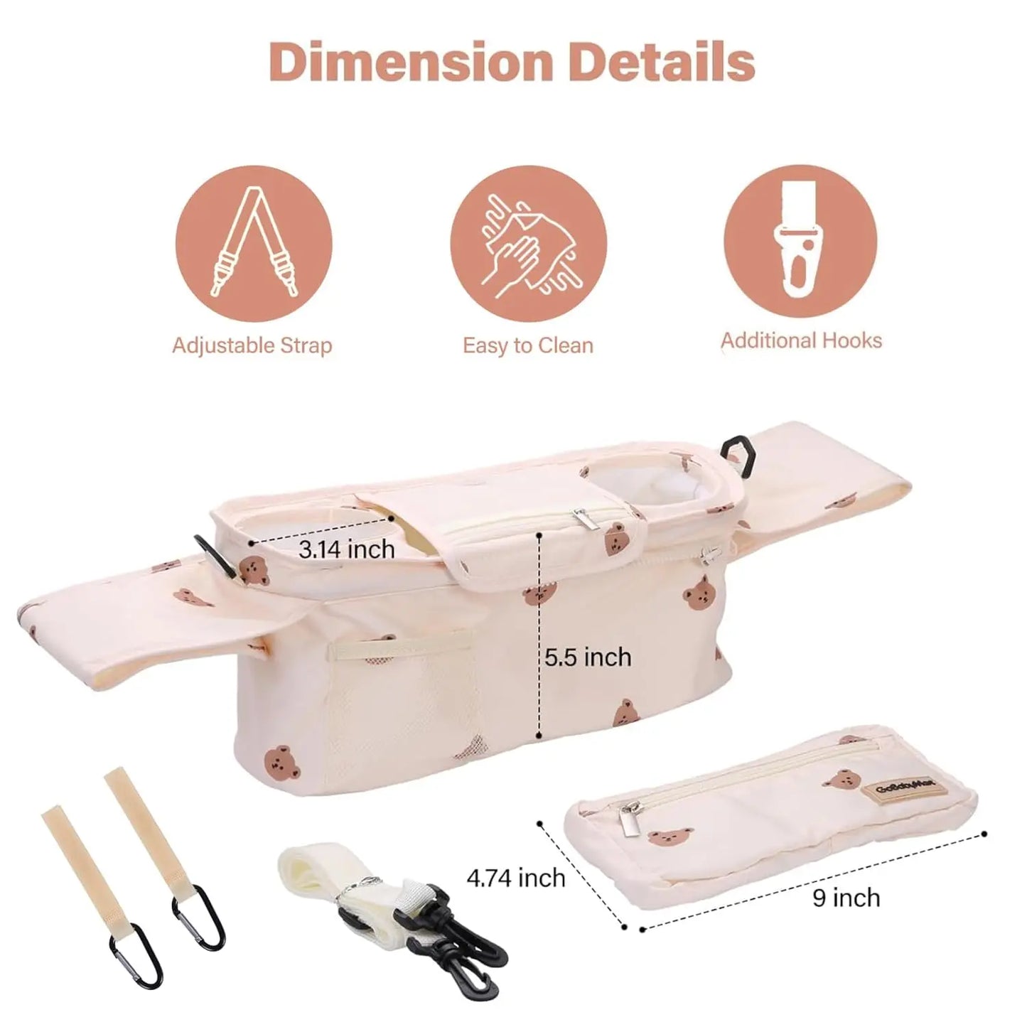 Teddy Bear Stroller Organizer