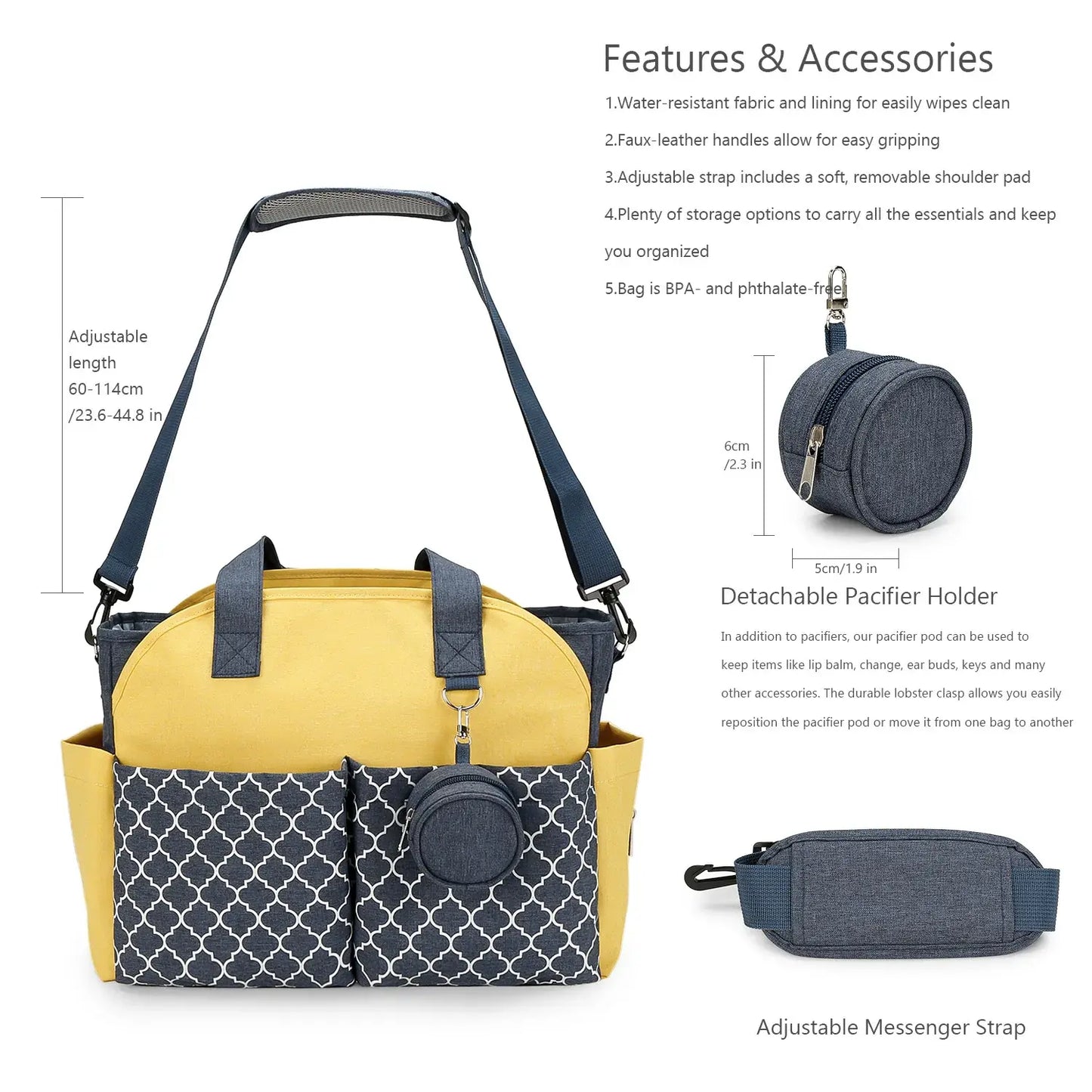 Diaper Bag Tote Baby Changing Bag