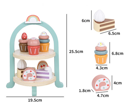 Wooden Cake Set