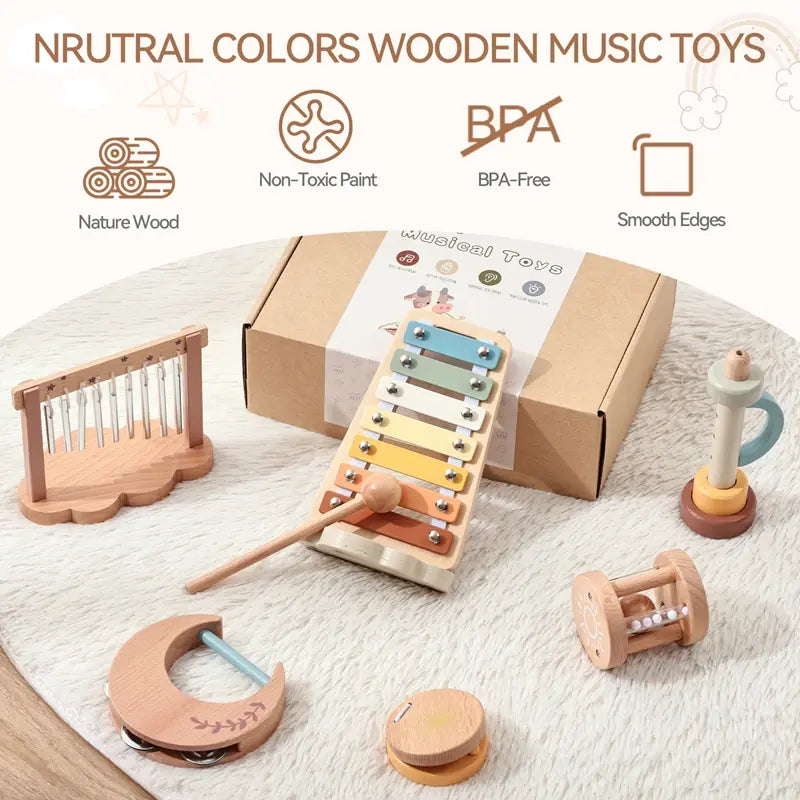 Wooden Gift Set 6-Piece Montessori