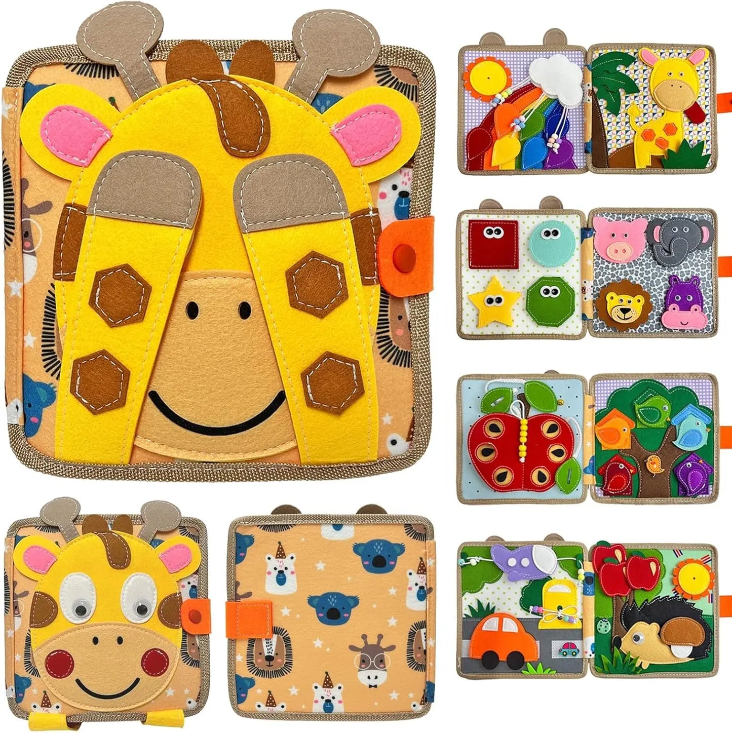 Giraffe Felt Book Montessori