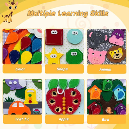 Giraffe Felt Book Montessori